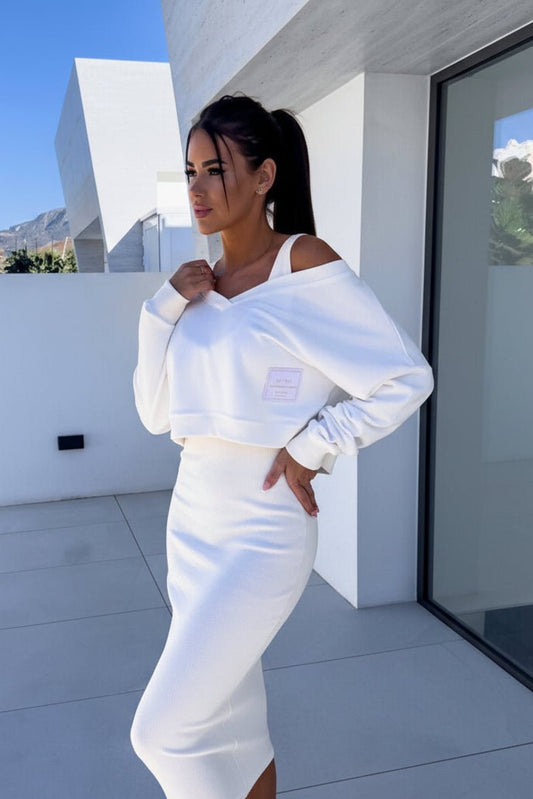 Heidi - Versatile Cotton Blend Sweatshirt Dress Set for Comfort and Style 2