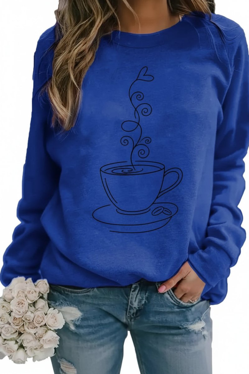 BREWTONE – Coffee Graphic Sweatshirt for Calm Casual Styling