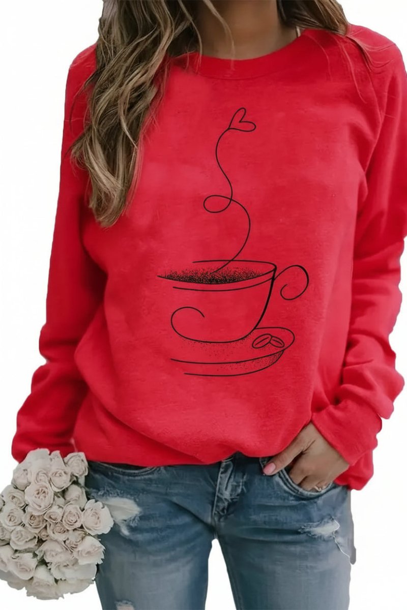Heidi Fashion - Cozy Coffee Graphic Sweatshirt for Casual Comfort 4
