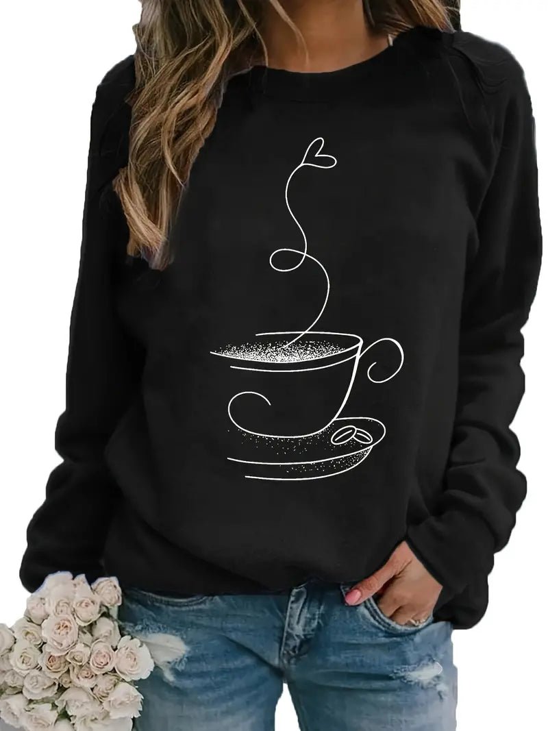 Heidi Fashion - Cozy Coffee Graphic Sweatshirt for Casual Comfort 6