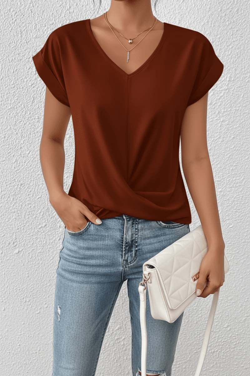 URBÉNE – Modern Women’s V-Neck Top Designed for Effortless Styling