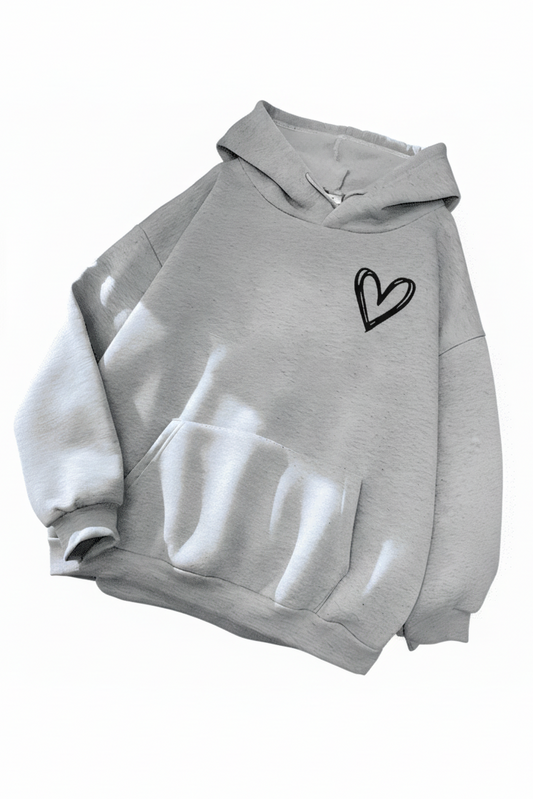 Heidi Fashion - Women's Heart Print Hoodie for Ultimate Comfort and Style 2