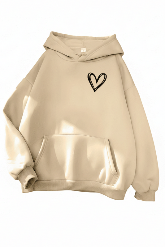 CUDDLELOVE – Cozy Women’s Hoodie with Playful Heart Design