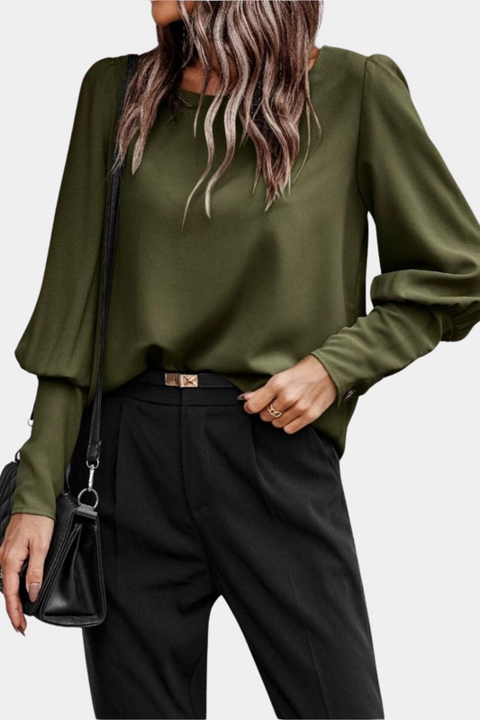 Heidi Fashion - Women's Long Sleeve Top with Unique Button Closure and Flattering Fit 3