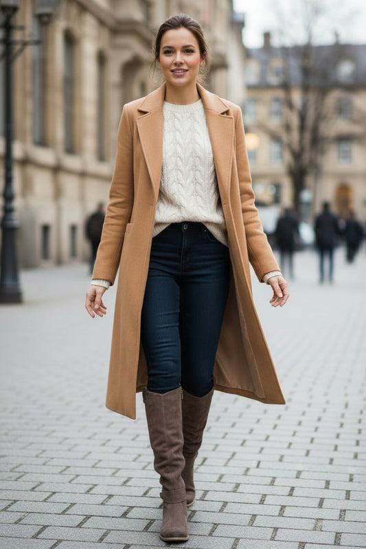 VELSERA – Women's Knee High Boots in Warm Suede for Cozy Winter Wear