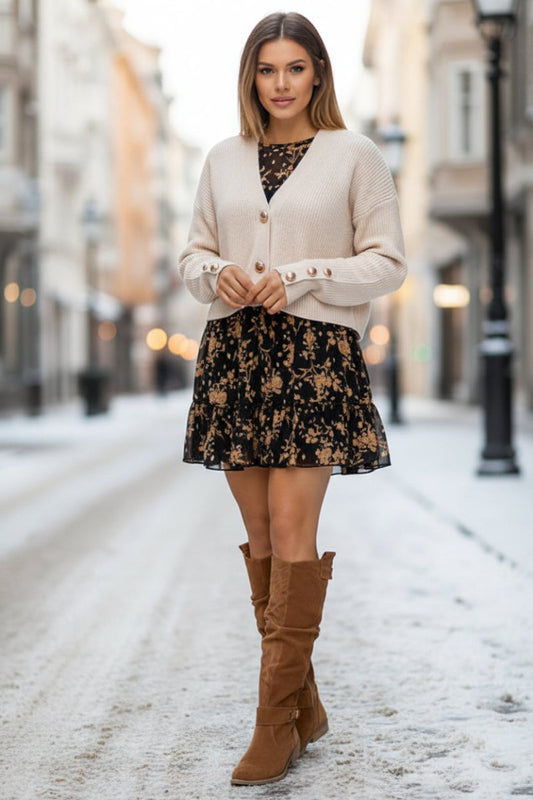 VELSERA – Women's Knee High Boots in Warm Suede for Cozy Winter Wear