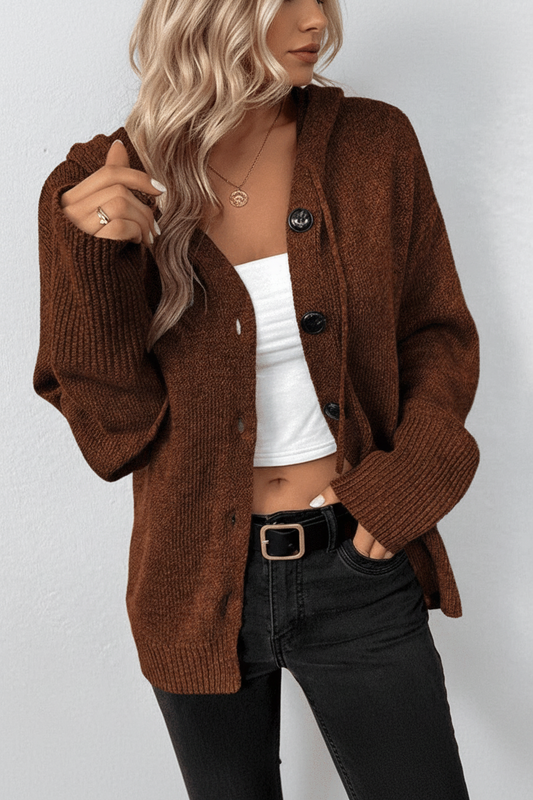 Hooded Cardigan with Drawstring - Stylish Comfort for Effortless Layering 11