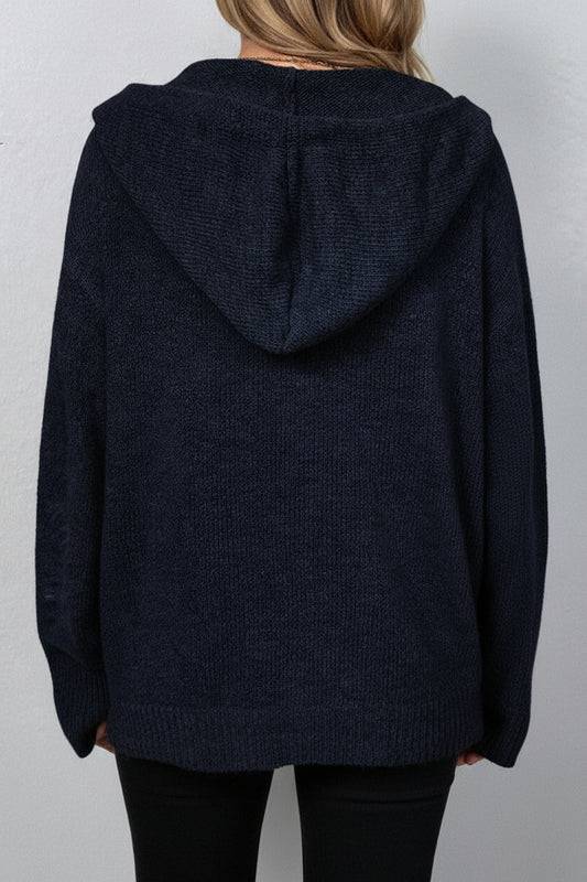 Hooded Cardigan with Drawstring - Stylish Comfort for Effortless Layering 4