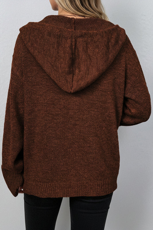 Hooded Cardigan with Drawstring - Stylish Comfort for Effortless Layering 5