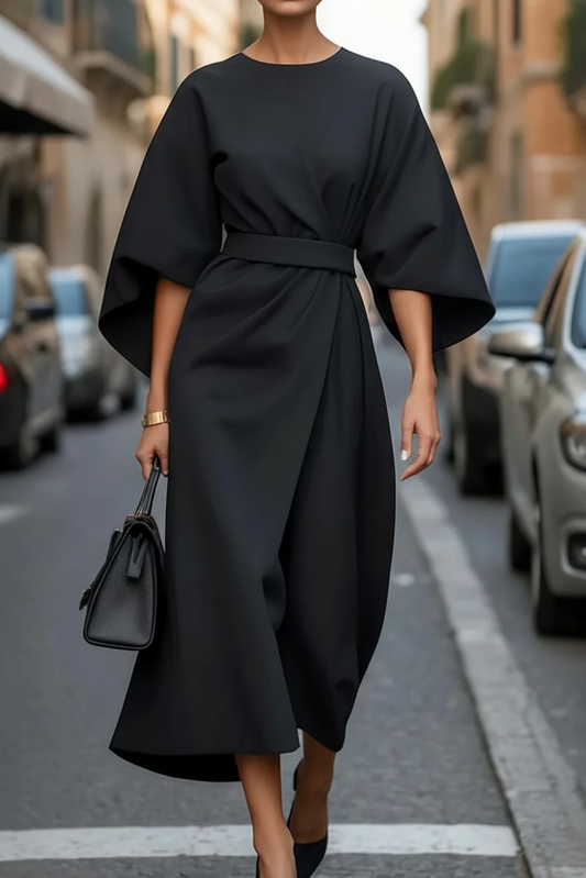 ELANBELT – Women’s Elegant Cocktail Dress with Lantern Sleeve Design