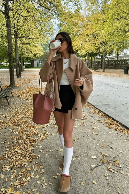 Jessy - Women's Oversized Transitional Jacket with Asymmetrical Closure 4