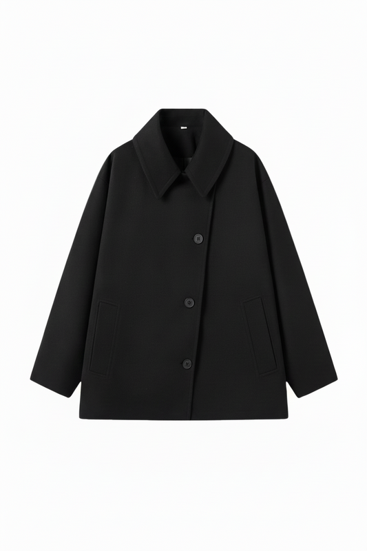 Jessy - Women's Oversized Transitional Jacket with Asymmetrical Closure 8