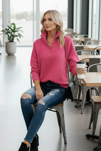 Katheryn - Women's Adjustable Collar Sweater for Everyday Comfort 0