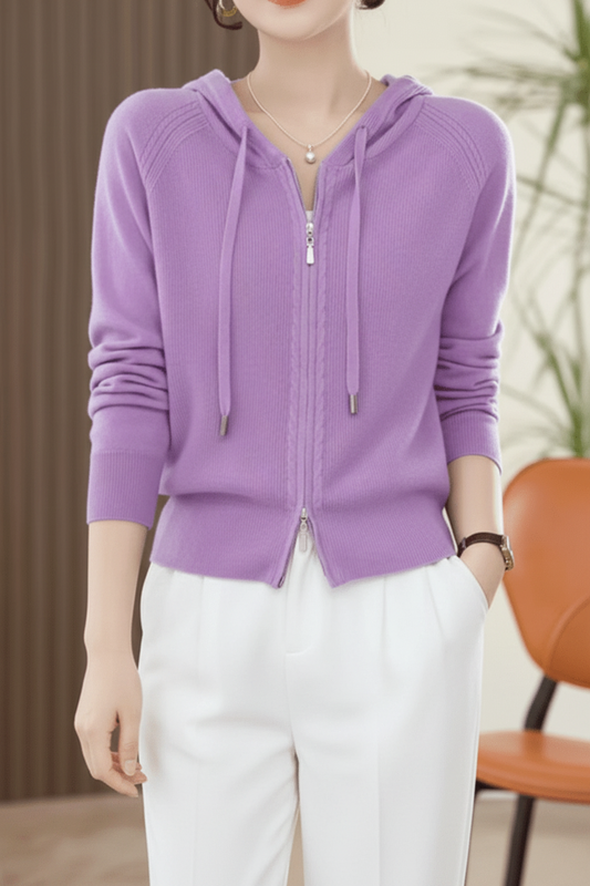 Lightweight Knitted Hoodie - Soft Comfortable Hooded Design for Spring & Autumn 3