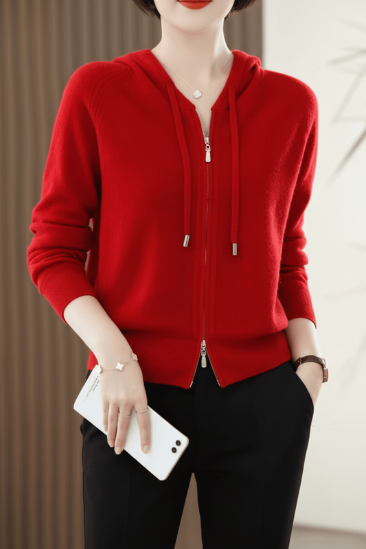 Lightweight Knitted Hoodie - Soft Comfortable Hooded Design for Spring & Autumn 4