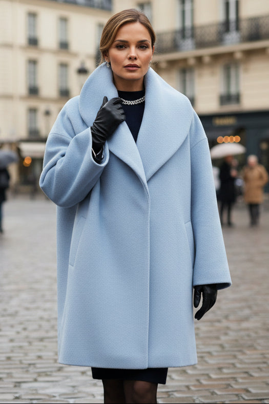 Mabel Oversized Winter Coat for Women - Chic Wide Collar & Thick Insulation 0