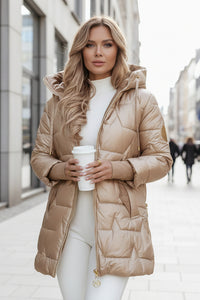 Madison Long Quilted Jacket - Lightweight Elegant Outerwear for Versatile Style 0