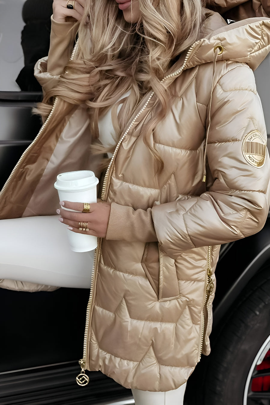 Madison Long Quilted Jacket - Lightweight Elegant Outerwear for Versatile Style 1