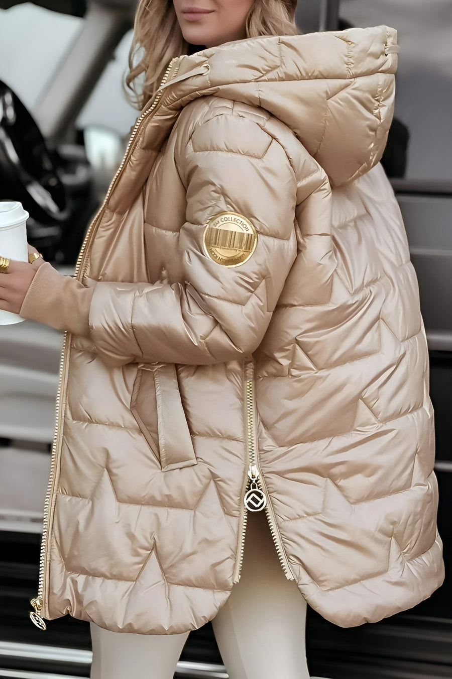 Madison Long Quilted Jacket - Lightweight Elegant Outerwear for Versatile Style 3