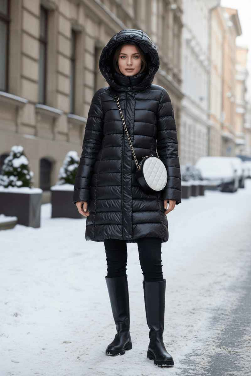 FEATHERA – Women’s Ultralight Down Jacket with Removable Hood & Elegant Design