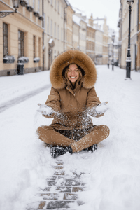FURORA – Elegant Women’s Puffer Jacket with Cozy Fur Collar for Spring Warmth