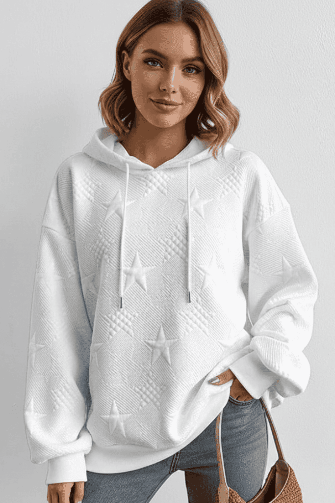 STARGRAIN – Mode Hoodie with Subtle Textured Star Design