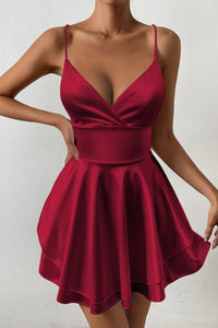 Mia - Feminine Pleated Dress with Backless and Adjustable Tie 4