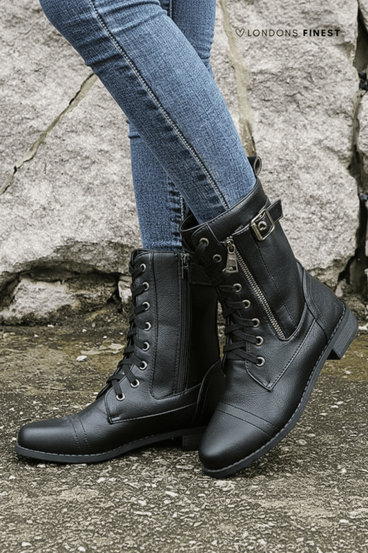 Rose Women's Orthopedic Lace-Up Winter Boots with Insulated Comfort & Support 0