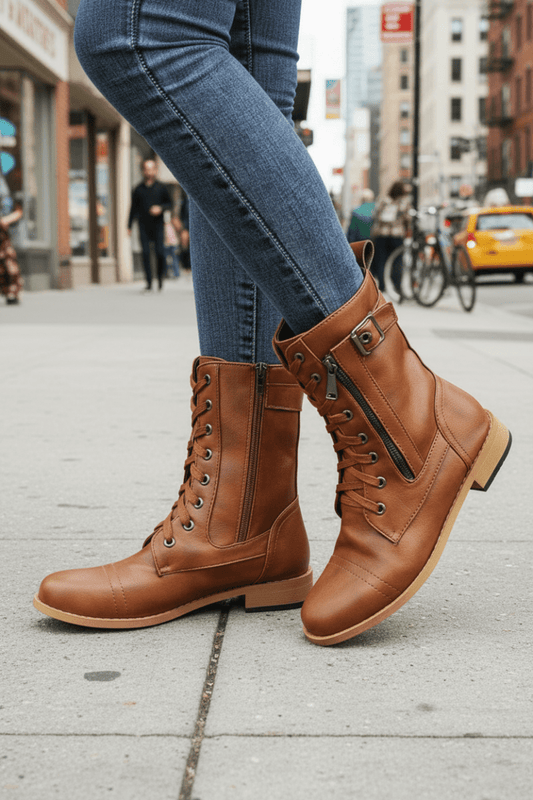 ROSESTEP – Women’s Orthopedic Lace-Up Winter Boots with Insulated Comfort & Support