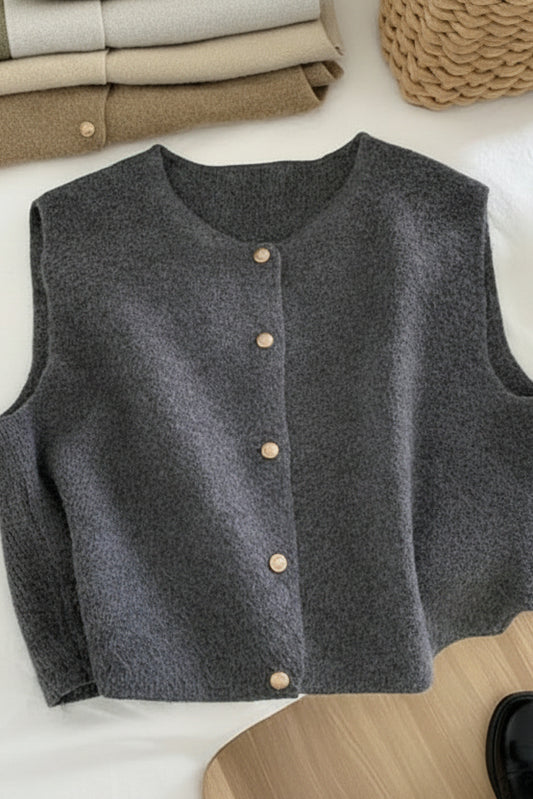 Ruby - Women’s Button-Up Sleeveless Casual Vest for Effortless Style 1