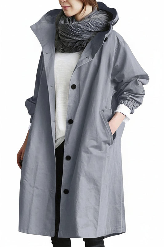 CITYDRAPE – Women’s Elegant Hooded Trench Coat for Stylish Protection