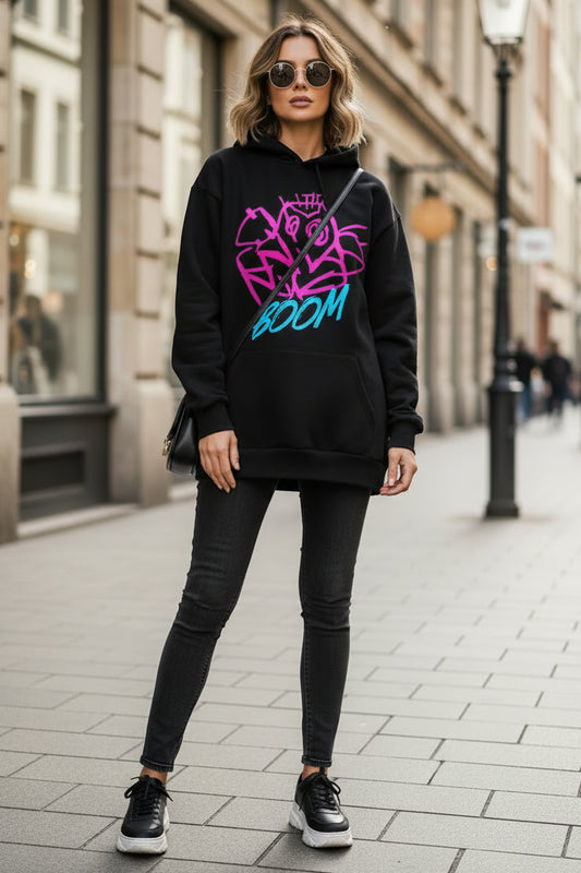 JINXWAVE – Arcane Jinx Long Sleeve Hoodie for Bold Streetwear Comfort