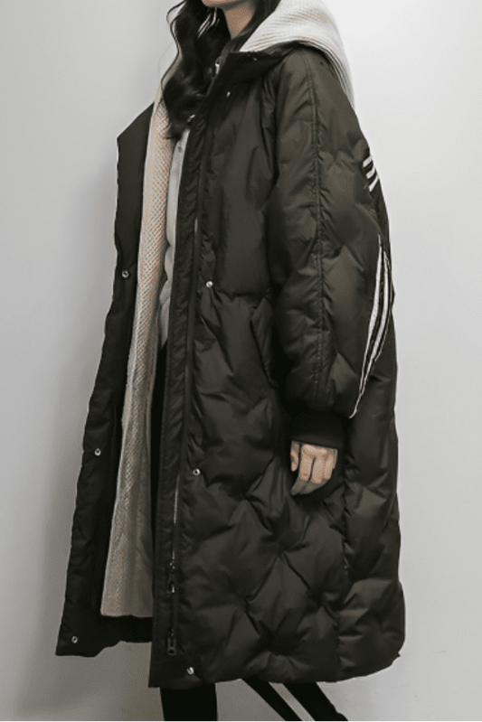 Samantha Women's Hooded Quilted Long Winter Coat for Ultimate Warmth 1