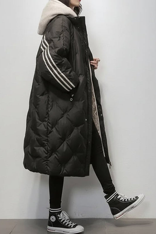 Samantha Women's Hooded Quilted Long Winter Coat for Ultimate Warmth 3
