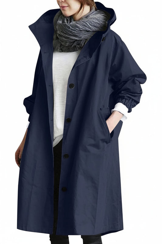 CITYDRAPE – Women’s Elegant Hooded Trench Coat for Stylish Protection