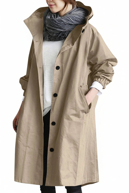 CITYDRAPE – Women’s Elegant Hooded Trench Coat for Stylish Protection