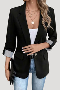 Selene - Classic Women’s Blazer with Sleek Roll-Up Detail