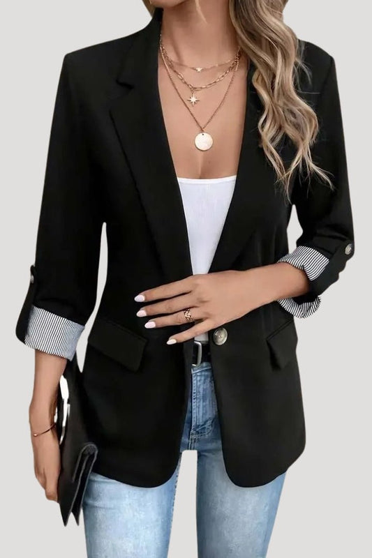 Selene - Classic Women’s Blazer with Sleek Roll-Up Detail
