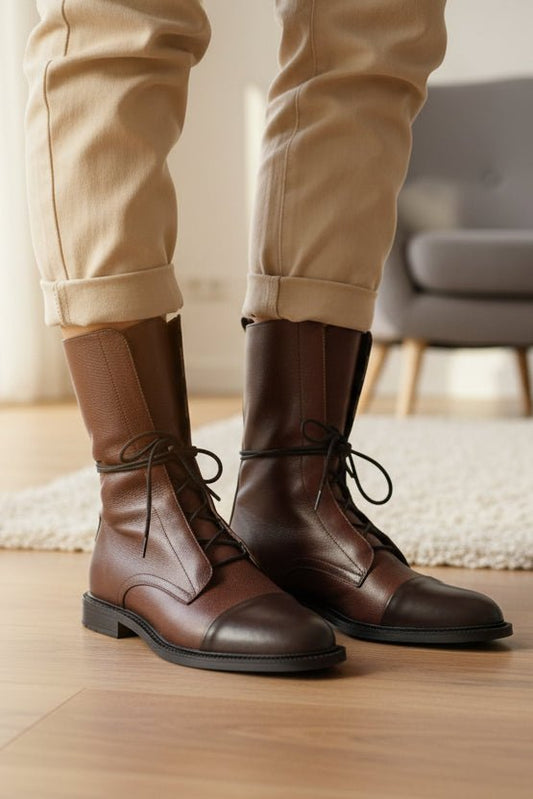 ANKLERA – Lace-Up Leather Ankle Boots for Women with Style and Comfort