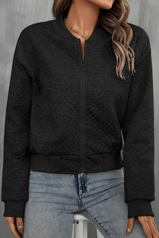 Stylish Women's Summer Bomber Jacket - Lightweight, Breathable Fabric & Zipper Closure 3