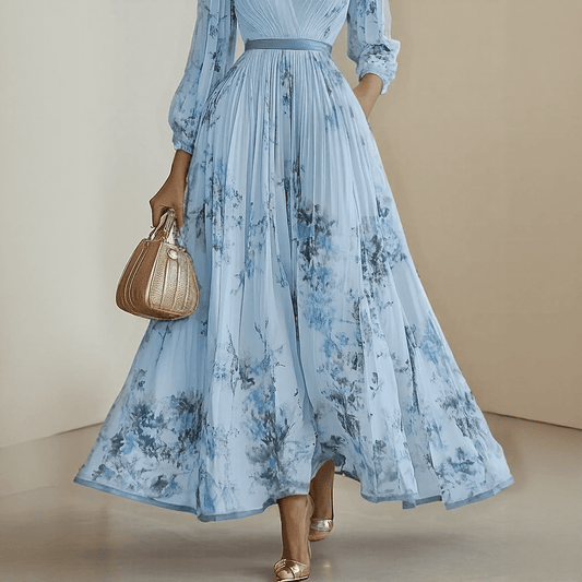 Rowella | Elegant Pleated Maxi Dress