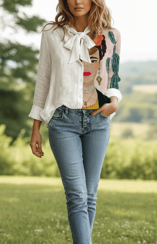 VIRELLE – Relaxed Fit Floral Blouse