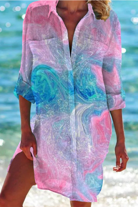 Valencia-Classique - Long Summer Shirt for Women with Pockets & Button Closure 4