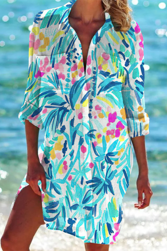 Valencia-Classique - Long Summer Shirt for Women with Pockets & Button Closure 6