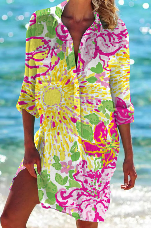 Valencia-Classique - Long Summer Shirt for Women with Pockets & Button Closure 8