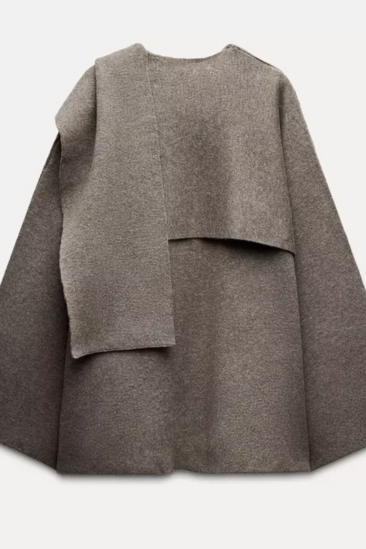 Viral Cape Coat with Elegant Shawl Collar - Stylish Coat with Capelet for Women 4