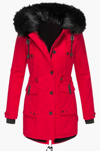 Warm Hooded Winter Coat with Faux Fur Detail for Women - Stylish & Cozy 4