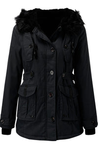 Warm Hooded Winter Coat with Faux Fur Detail for Women - Stylish & Cozy 8