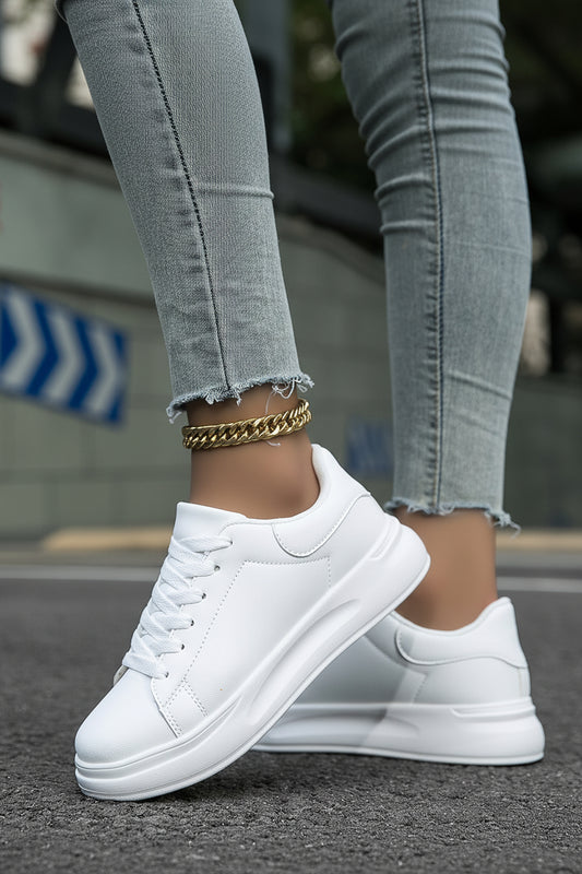 Zania Women's White Sneakers - Orthopedic Comfort & Support for All-Day Wear 0