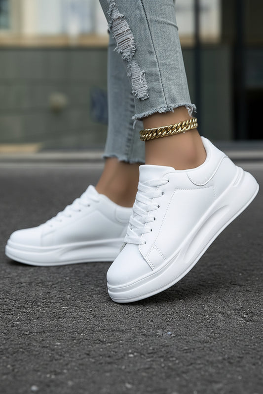 Zania Women's White Sneakers - Orthopedic Comfort & Support for All-Day Wear 2